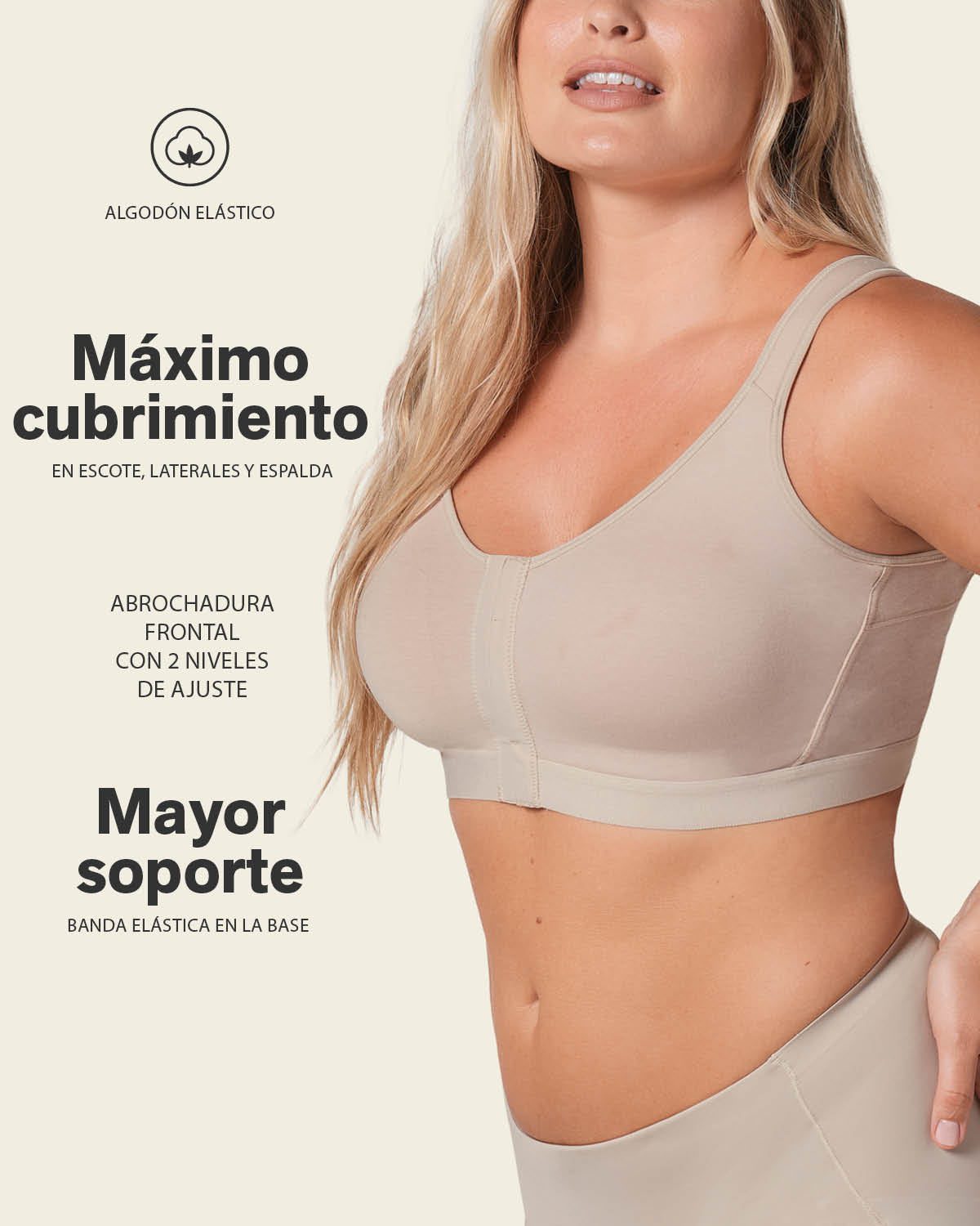 Brasier en algodón facilitador de postura, All in One Bra