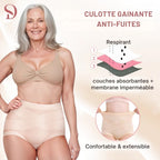 alt="Culotte absorbante femme taille haute portée au quotidien"
