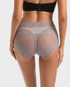High Waist Lace V-Cut Breathable Shaping Panties (3 Pack)