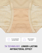 High Waist Lace V-Cut Breathable Shaping Panties (3 Pack)