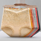 Cintura alta tamanho grande com decote em v cintura alta roupa interior feminina calcinha de renda de algodão quente tentação meninas cuecas de barriga
