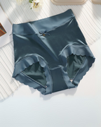Silky High-Waist Seamless Briefs With Scalloped Edges (6 pack)