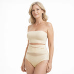 Culotte gaine ventre plat invisible couleur beige Nuvia pour femme.