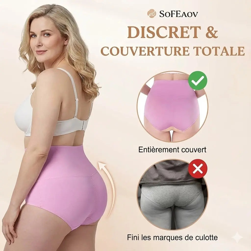 SofiLace - Culotte Taille Haute Élégante – Confort & Protection Anti-Fuites