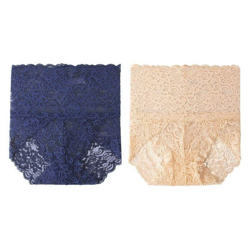 Lot de 2 Culottes Modelantes Dentelle Taille Haute